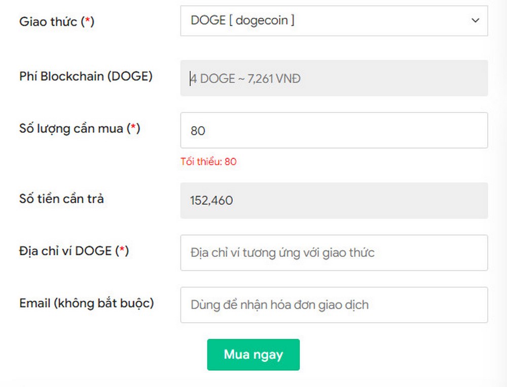 Mua Dogecoin trên sàn MuaBanUsdt.IO